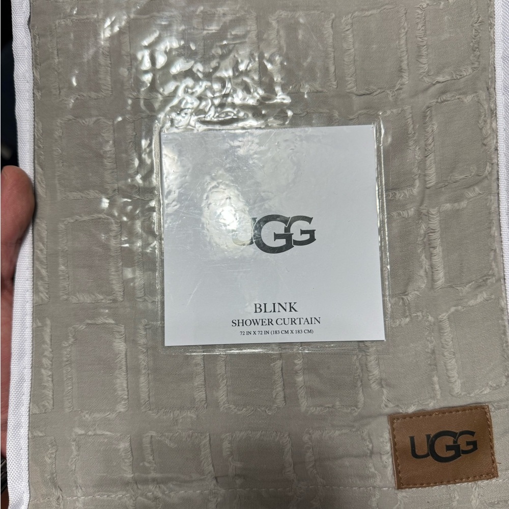 UGG Gray Textured Shower Curtain